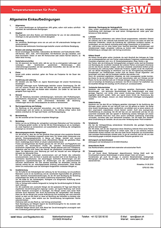 sawi – Allgemeine Einkaufsbedingungen